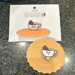 Ale-hop coffee mug lid cover silicone hot safety JIbbitz NEW unique gift